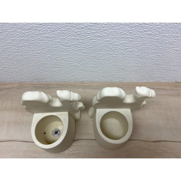 Vintage 2002 Party Line O Holy Night Wiseman Bisque Ivory Set Of 2 Candle Holder - Picture 2 of 10